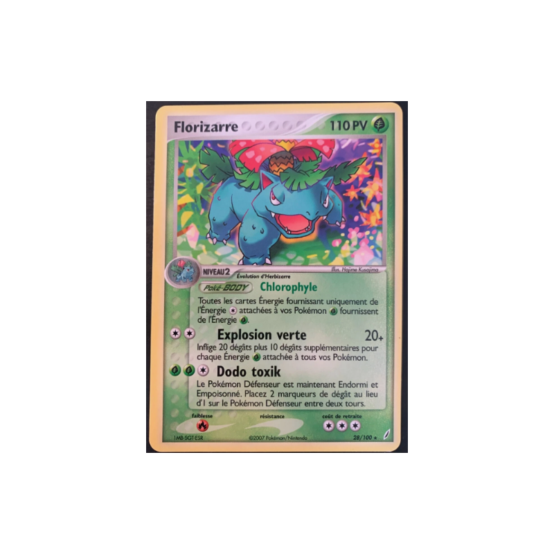 Carte Pokémon : Florizarre 28/100 Rare Ex Gardiens de Cristal
