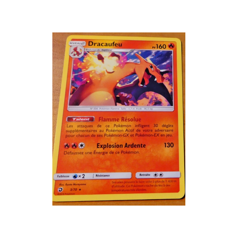 Carte Pokémon Dracaufeu 3/70 Holo – Triomphe des Dragons FR