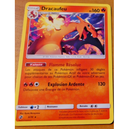 Carte Pokémon Dracaufeu 3/70 Holo – Triomphe des Dragons FR
