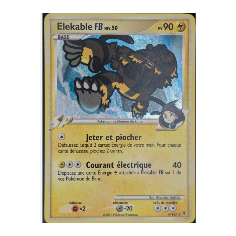 Carte Pokémon Élekable FB 4/147 Holo – Platine Vainqueurs Suprêmes FR