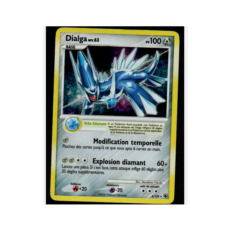 Carte Pokémon Dialga Lv.63 4/100 Holo – Aube Majestueuse (MD) FR