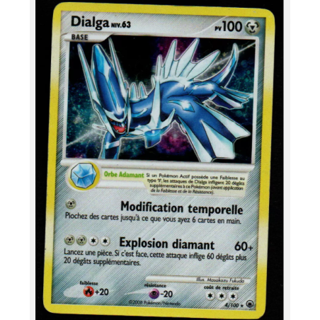 Carte Pokémon Dialga Lv.63 4/100 Holo – Aube Majestueuse (MD) FR