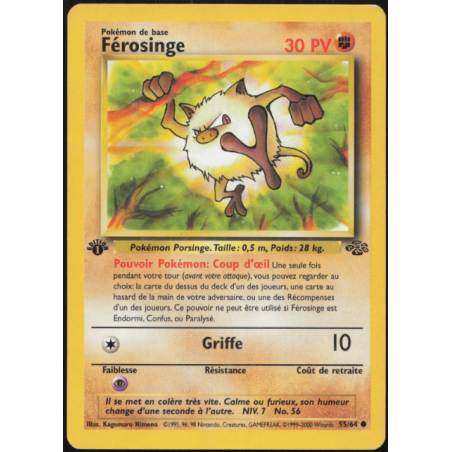 Carte Pokémon Férosinge 55/64 Edition 1 Jungle