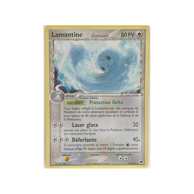 carte pokemon Lamantine 15/101 Ile des Dragons carte Pokémon