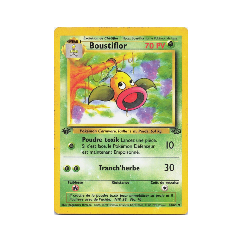 Carte Pokémon – Boustiflor 48/64 – Édition 1 – Jungle (État : NM) – FR