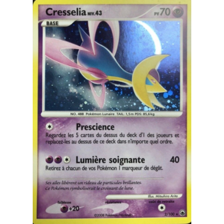 carte pokemon cresselia - 2/100 - Diamant & Perle Aube Majestueuse