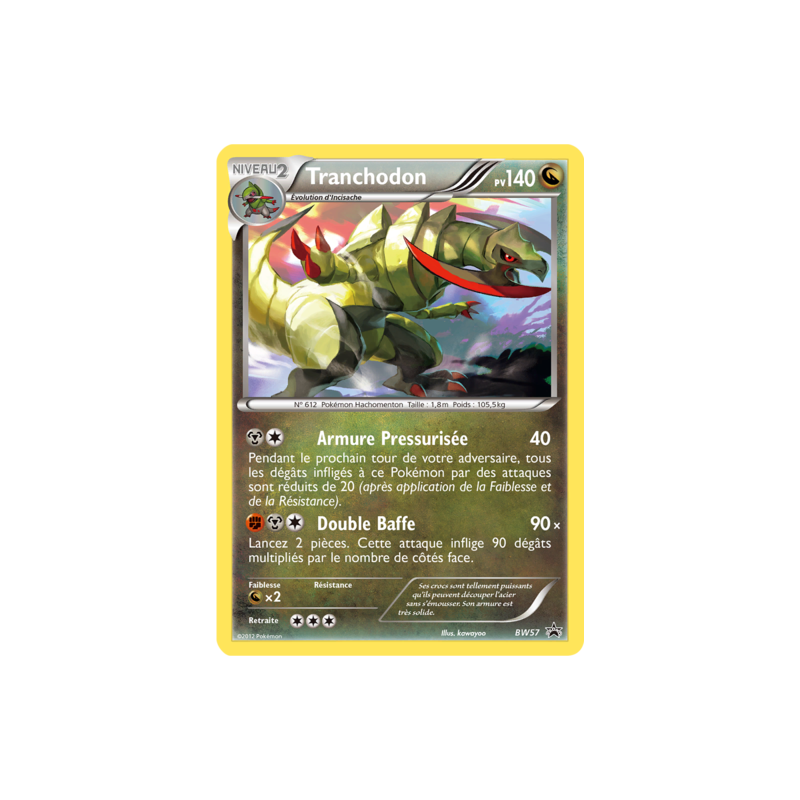 Carte Pokémon – Tranchodon BW57 – Promo Noir & Blanc (État : NM) – FR