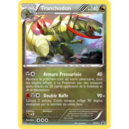 Carte Pokémon – Tranchodon BW57 – Promo Noir & Blanc (État : NM) – FR