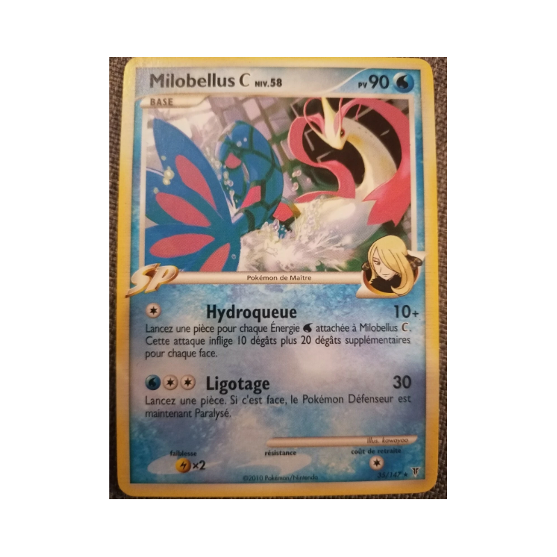 Carte Pokémon – Milobellus C Niveau 58 – 35/147 – DPP Vainqueurs Suprêmes (État : Played) – FR
