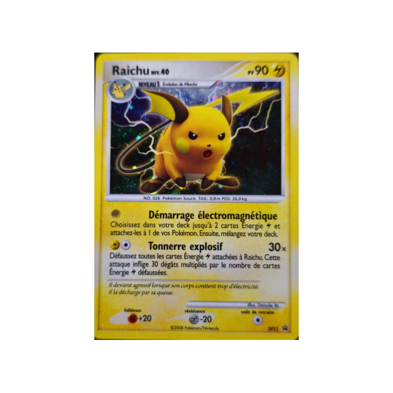 Carte Pokémon – Raichu DP21 – Holo Promo Diamant & Perle (État : NM) – FR