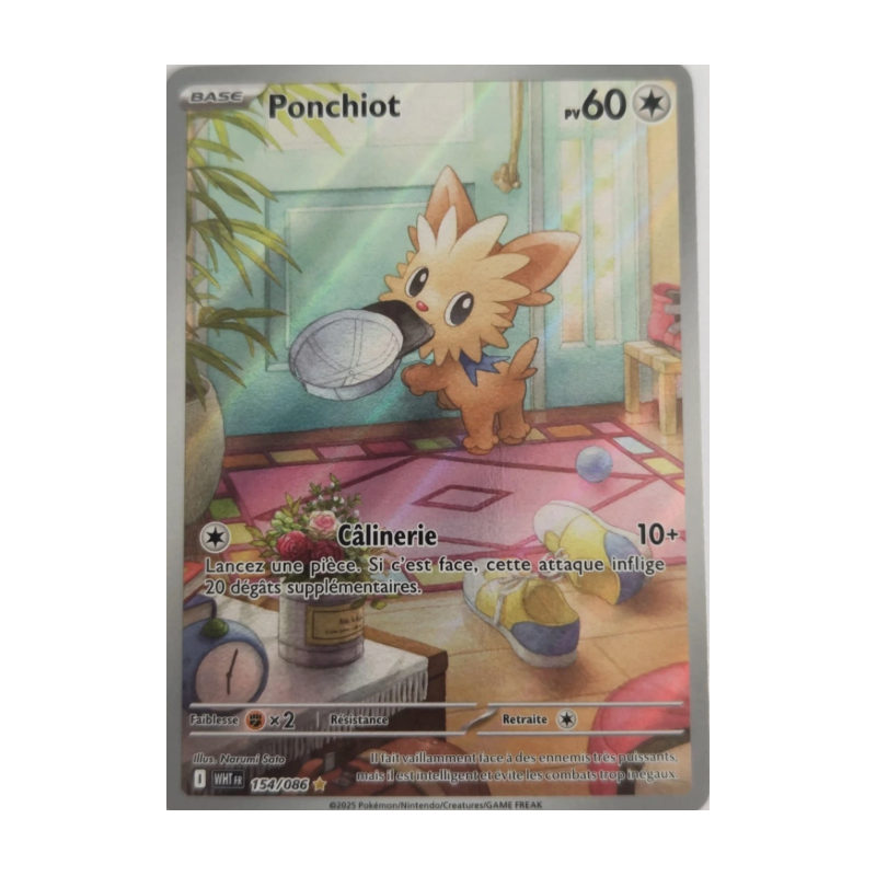 Carte Pokemon - Ponchiot - 154-086 - EV10.5 Flamme Blanche NM fr