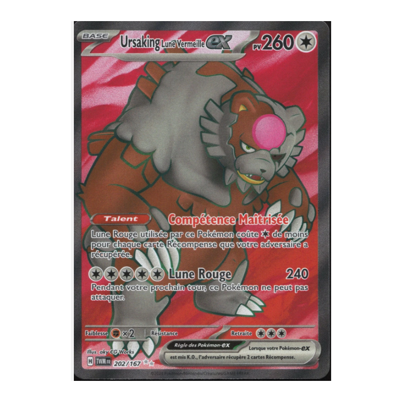 Carte Pokemon - Ursaking Lune Vermeille -202/167 - EV06 Mascarade Crépusculaire NM FR