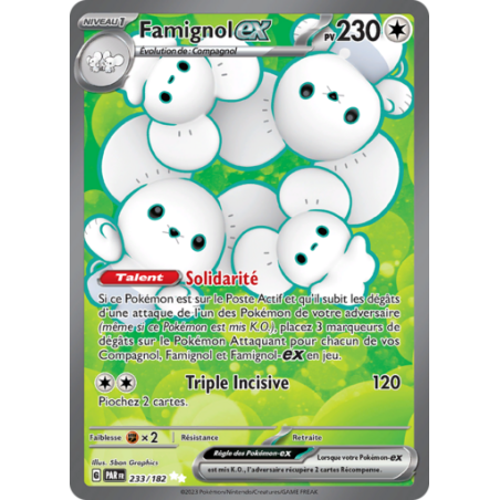 Carte Pokemon - Famignol EX -233/182 - EV04 Faille Paradoxe NM FR