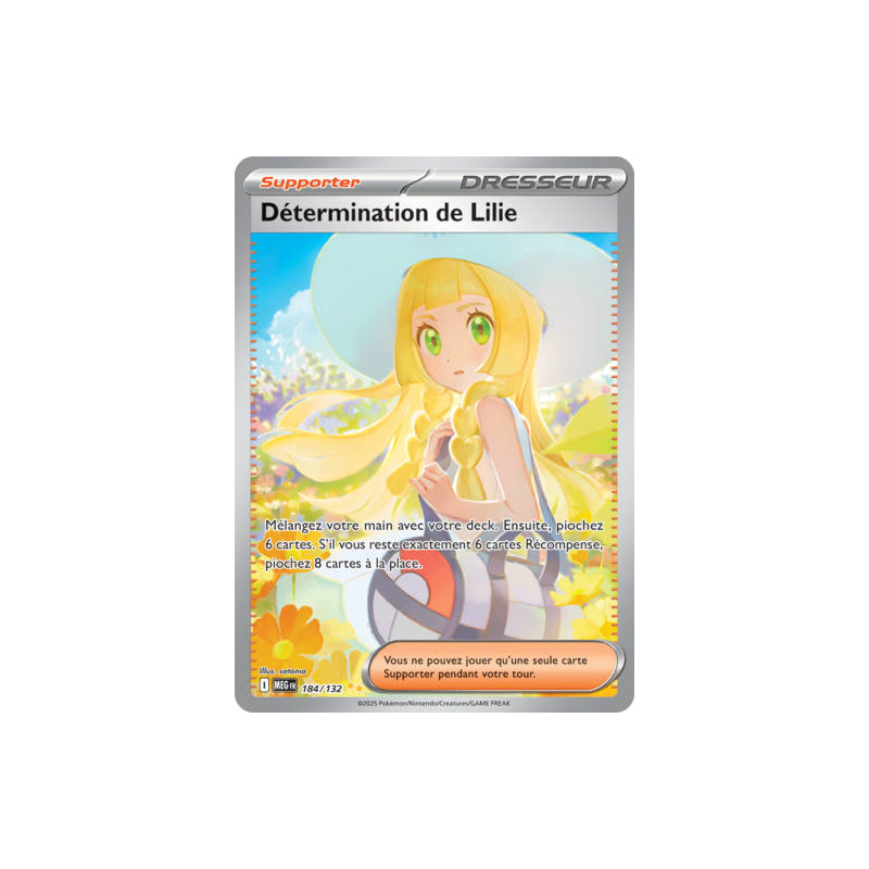 Carte Pokemon - Détermination de Lilie - 184/132 - ME01 - Méga évolution - NM FR