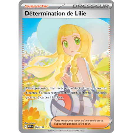 Carte Pokemon - Détermination de Lilie - 184/132 - ME01 - Méga évolution - NM FR