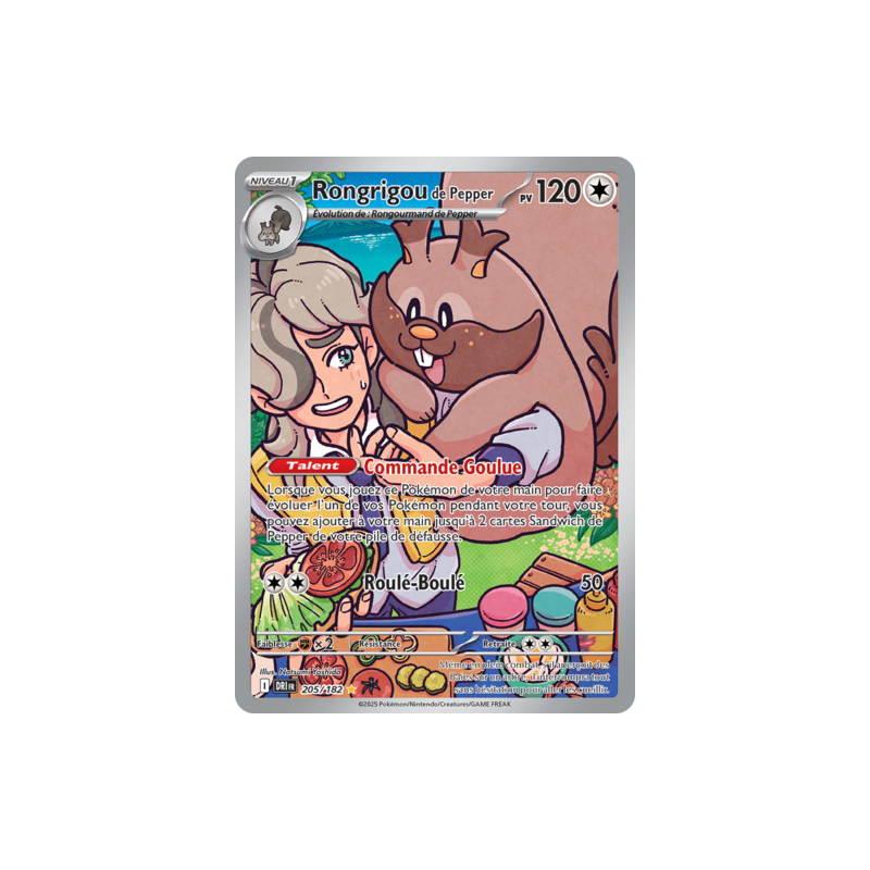 Carte Pokemon - Rongrigou de Pepper - 205/182 -  Écarlate et Violet Rivalités Destinées NM FR