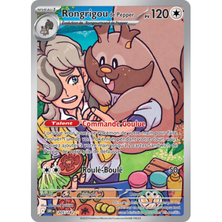 Carte Pokemon - Rongrigou de Pepper - 205/182 - Écarlate et Violet Rivalités Destinées NM FR