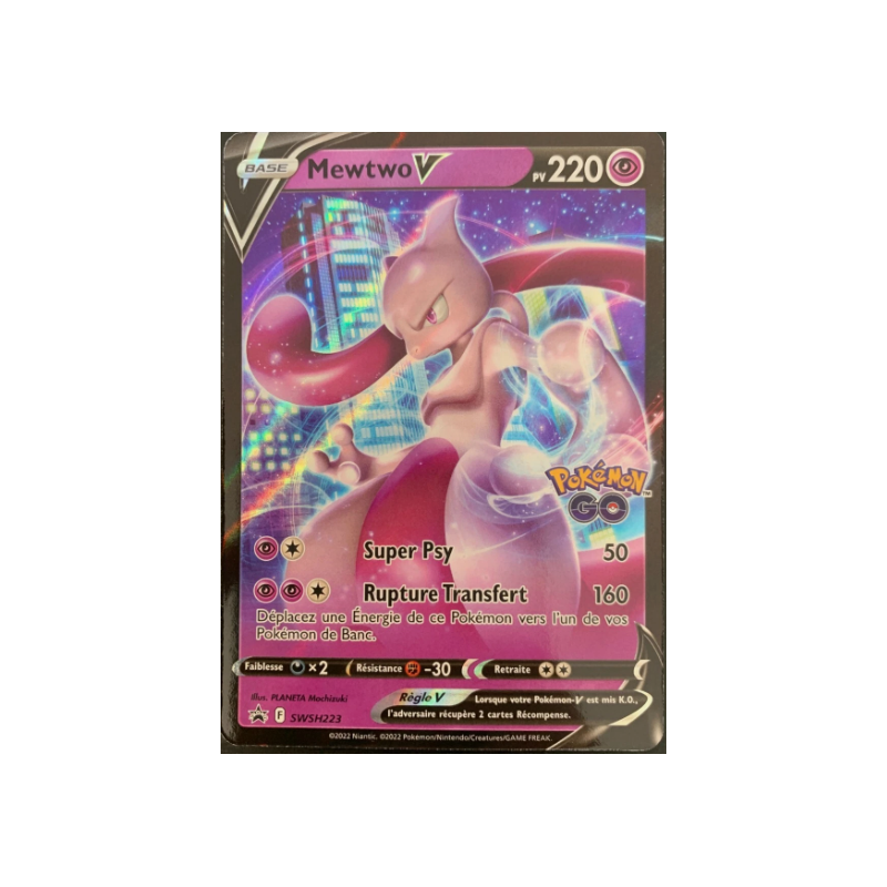 Carte Pokemon - Mewtwo V SWSH223 - Promo Epée & Bouclier - NM FR