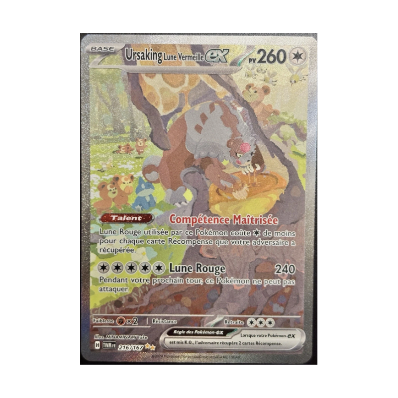 Carte Pokemon - Ursaking Lune Vermeille Ex - 216/167 - EV6 Mascarade Crépusculaire - NM FR