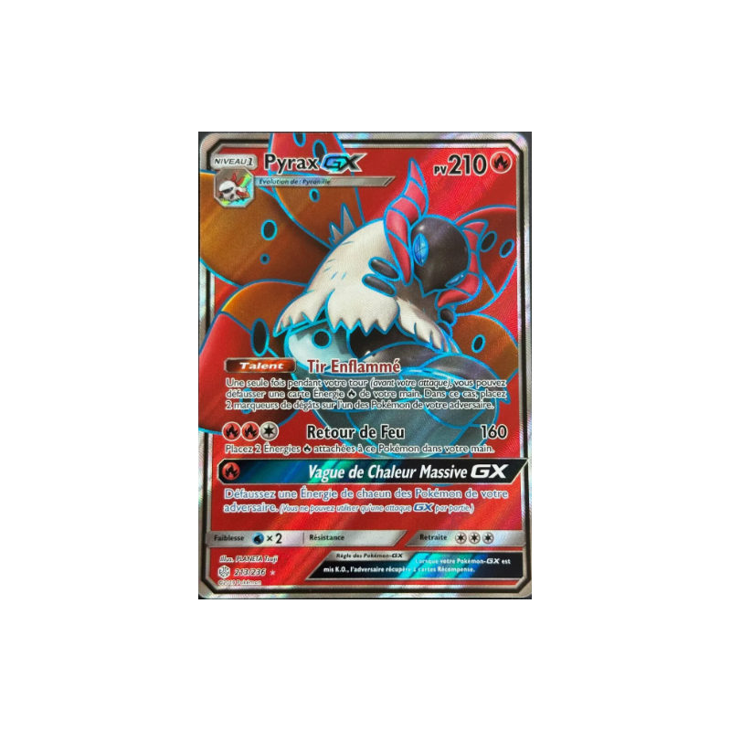 Carte Pokémon – Pyrax GX 213/236 – SL12 Éclipse Cosmique (État : NM) - FR