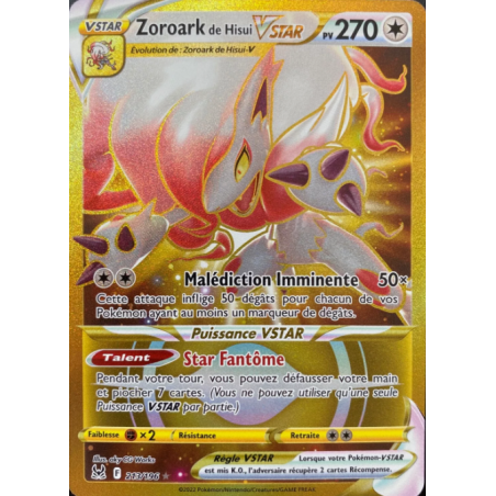 Carte Pokemon - Zoroark Vstar - 213/196 EB11 - Epée et Bouclier NM FR