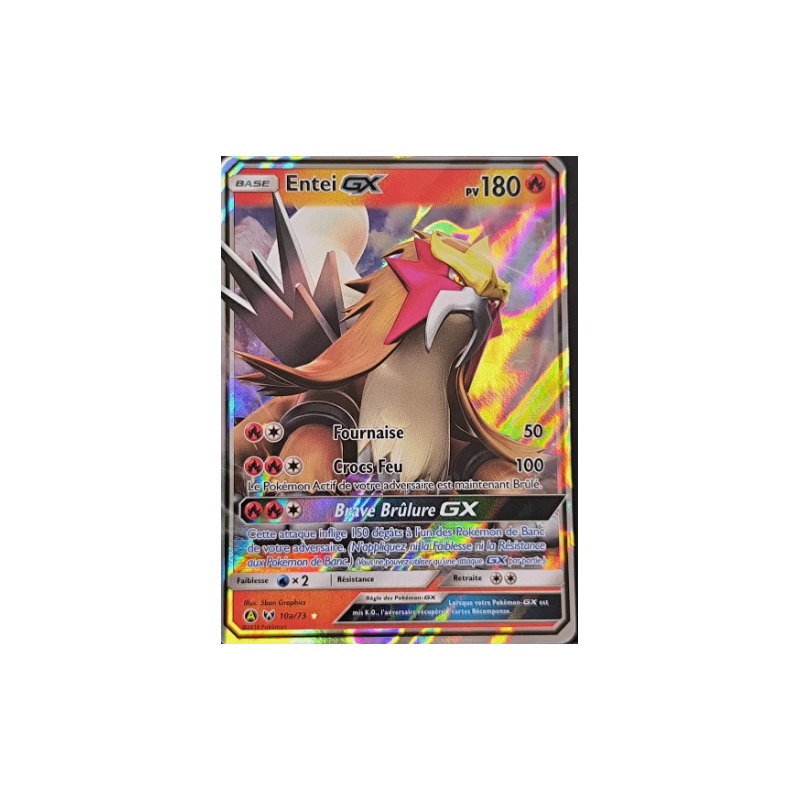 Carte Pokémon – Entei GX 10a/73 – Promo Légendes Brillantes (État : NM) - FR