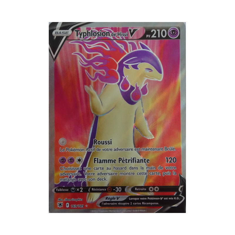Carte Pokémon - Typhlosion de Hisui V - 169/189 - EB10 Astres Radieux NM FR