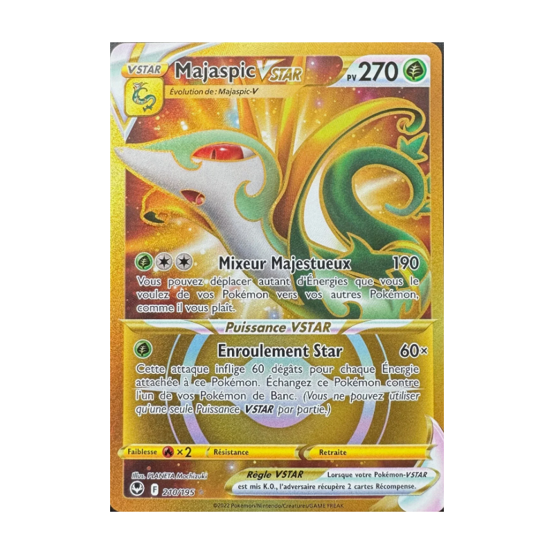 Carte Pokémon - Majaspic Vstar - 210/195 - Ecarlate & Violet - Tempête Argentée NM FR