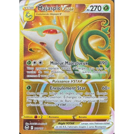 Carte Pokémon - Majaspic Vstar - 210/195 - Ecarlate & Violet - Tempête Argentée NM FR
