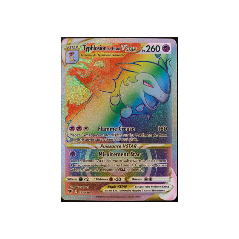 Carte Pokémon - Typhlosion de Hisui VStar - 193/189 - EB10 Astres Radieux NM FR