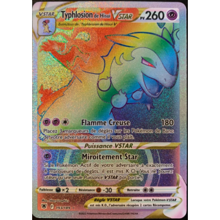 Carte Pokémon - Typhlosion de Hisui VStar - 193/189 - EB10 Astres Radieux NM FR