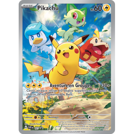 Carte Pokémon : Pikachu SVP 027 Promo Ecarlate & Violet NM FR