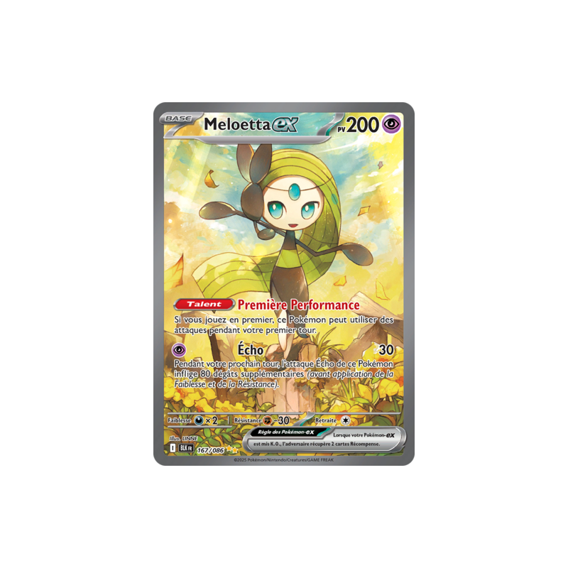 Carte Pokemon Meloetta EX 167/086 EV10.5 Foudre Noire NM FR