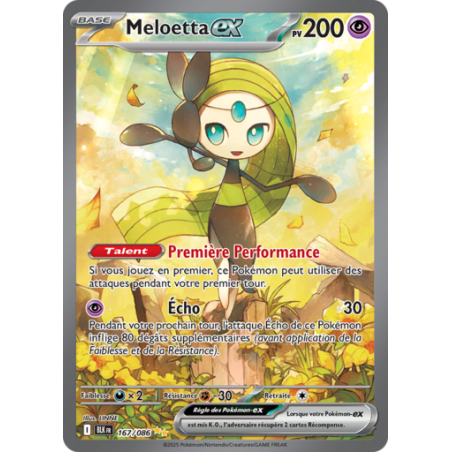Carte Pokemon Meloetta EX 167/086 EV10.5 Foudre Noire NM FR