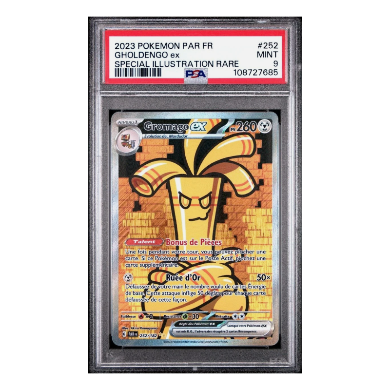 Carte Pokemon Gradée PSA 9 - Gromago ex 252/182 - Pokémon EV4 Faille Paradoxe MINT FR