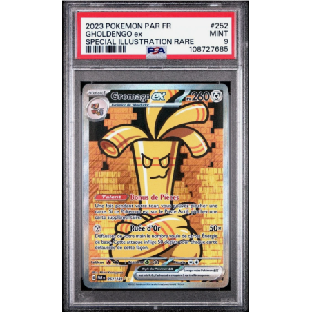 Carte Pokémon Gradée – Gromago ex 252/182 – EV4 Faille Paradoxe (État : PSA 9 – MINT) - FR