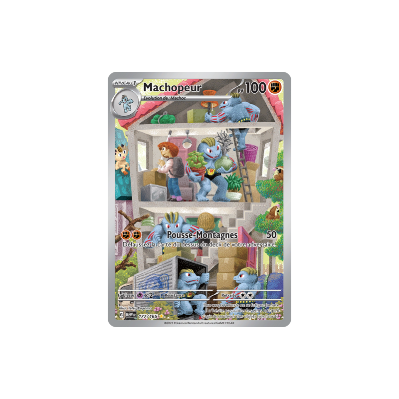 Carte Pokemon Gradée PSA 8 - Machopeur 177/165 Écarlate et Violette 151 EX FR