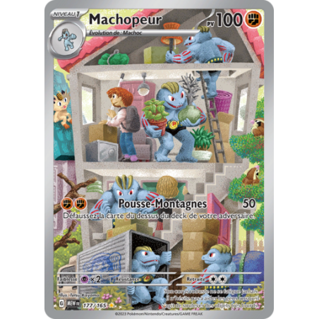 Carte Pokemon Gradée PSA 8 - Machopeur 177/165 Écarlate et Violette 151 EX FR
