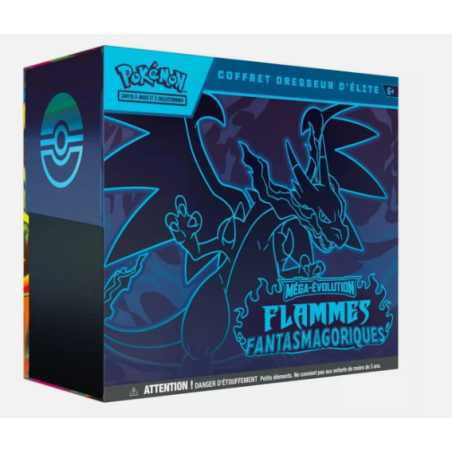 Coffret pokemon ETB Dracaufeu Flammes Fantasmagorique ME02 FR