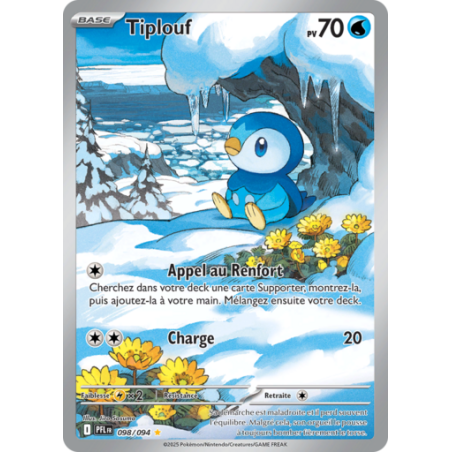Carte Pokémon - Tiplouf - 098/094 - ME02 -Flammes Fantasmagoriques NM -FR