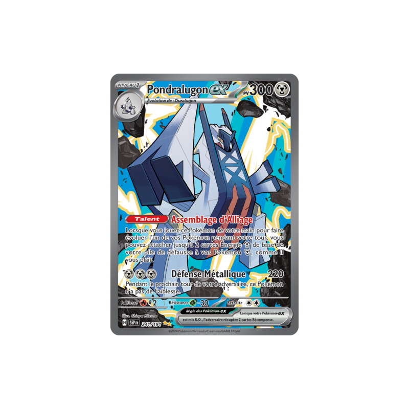 Carte Pokemon - Pondralugon EX 241/191 - PCA 9 - EV8 Etincelles - NM - FR