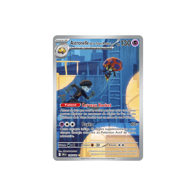 Carte Pokemon Astronelle de la Team Rocket 198/182 EV10 Rivalité Destinées NM FR