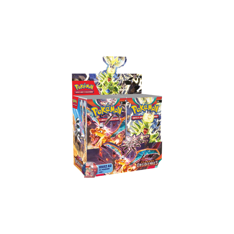 Display Pokémon - Flammes Obsidiennes EV03 - 36 Boosters - Dracaufeu-ex Téracristal - JCC Pokémon - Français (scellé)