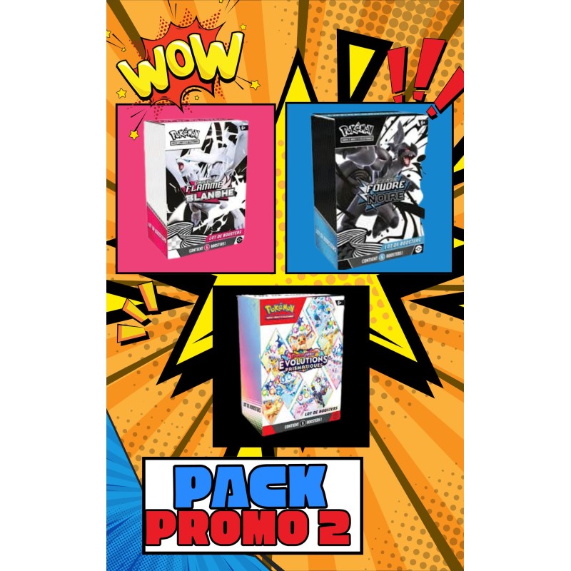 Offre Promo Noel Pokémon – Bundle 10.5 Foudre noir + Bundle 10.5 Flamme blanche + Bundle EV8.5 | Pack Collector Exclusif