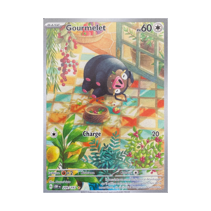Carte Pokémon – Gourmelet OBF 209/197 – Écarlate & Violet : Flammes Obsidiennes (État : NM)- FR