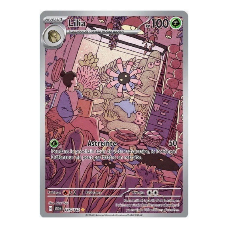 Carte Pokémon Lilia SCR FR 145/142 Écarlate et Violet Couronne Stellaire – FR