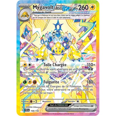 Carte Pokémon – Mygavolt SCR 168/142 – Écarlate & Violet : Couronne Stellaire (État : NM) - FR