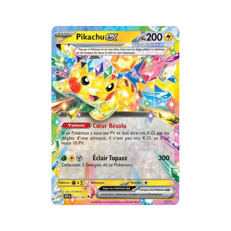 Carte Pokémon – Pikachu 057/191 – Étincelles Déferlantes (État : NM) - FR