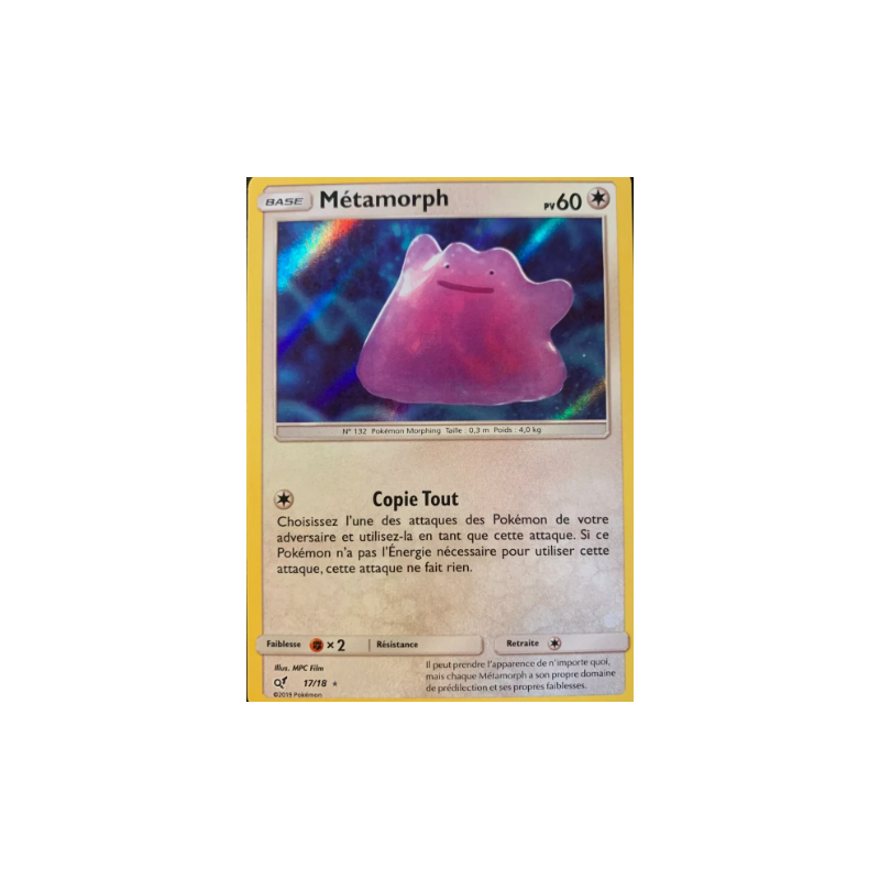 Carte Pokémon – Métamorph 17/18 – Soleil & Lune Détective Pikachu (État : NM) - FR