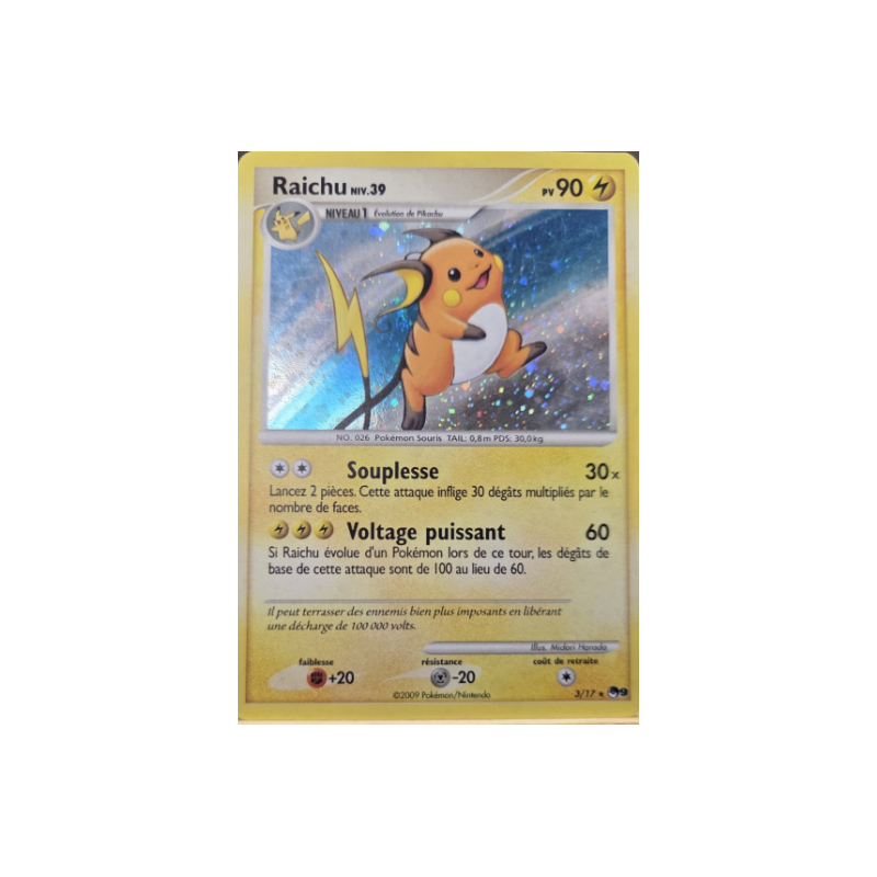 Carte Pokémon Raichu 3/17 POP Series 9 – FR